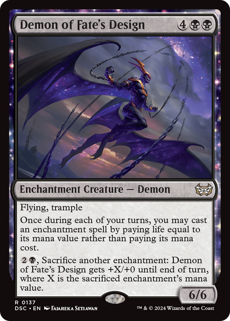 Demon of Fate's Design [Duskmourn: House of Horror Commander] | Golgari Games