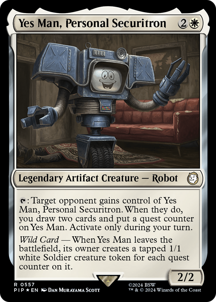 Yes Man, Personal Securitron (Surge Foil) [Fallout] | Golgari Games