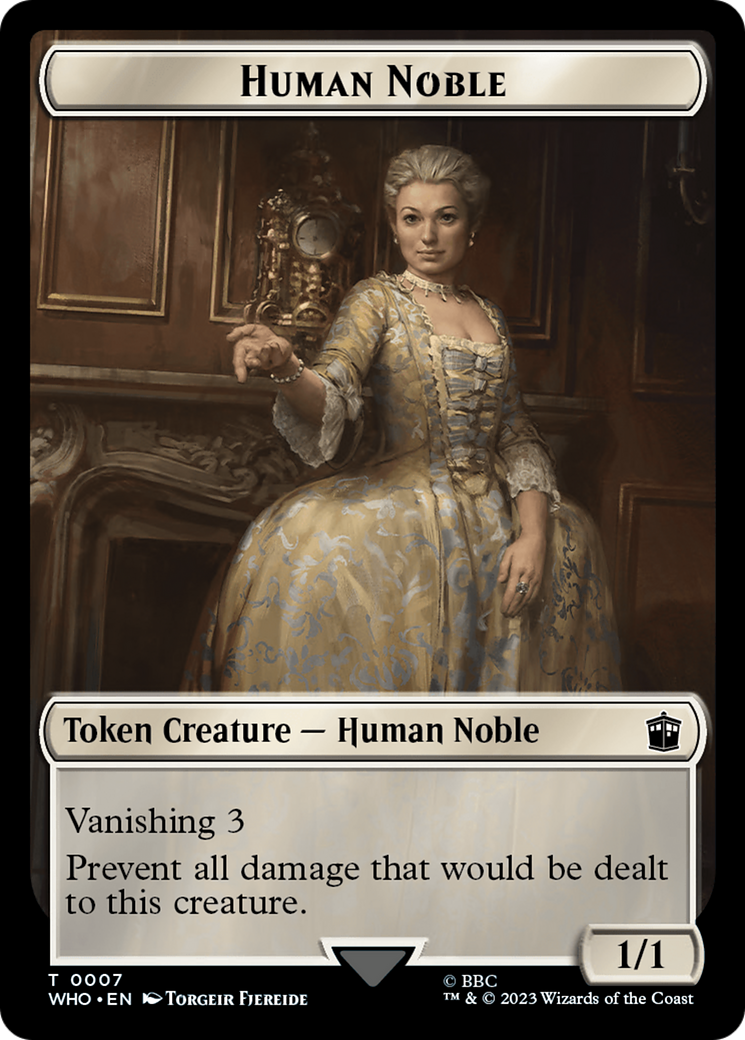 Human Noble // Mark of the Rani Double-Sided Token [Doctor Who Tokens] | Local Legends