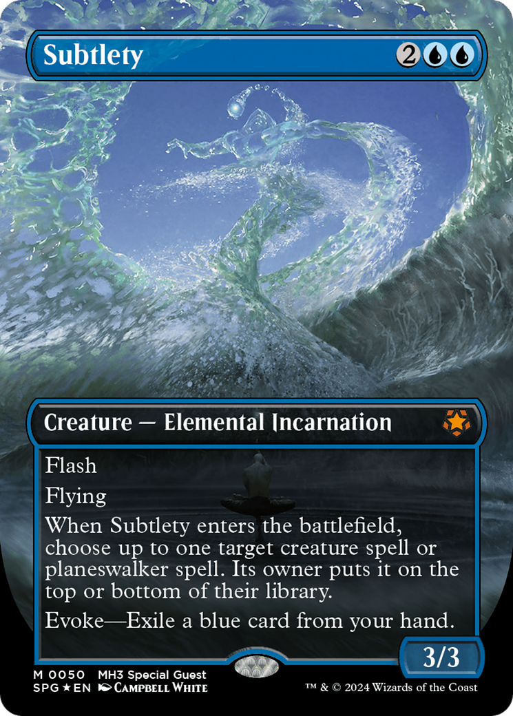 Subtlety (Borderless) (Textured Foil) [Modern Horizons 3 Special Guests] | Local Legends