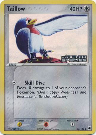Taillow (86/113) (Stamped) [EX: Delta Species] | Local Legends