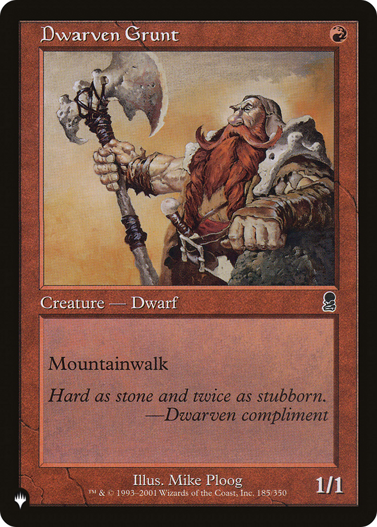 Dwarven Grunt [The List] | Golgari Games