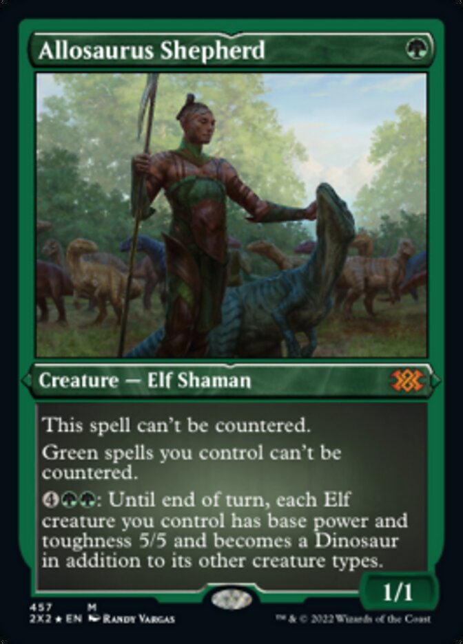 Allosaurus Shepherd (Foil Etched) [Double Masters 2022] | Local Legends
