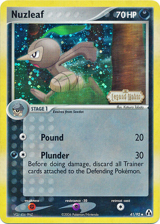 Nuzleaf (41/92) (Stamped) [EX: Legend Maker] | Local Legends