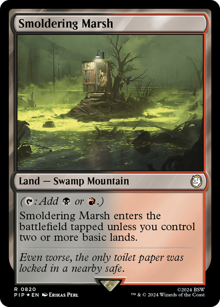 Smoldering Marsh (Surge Foil) [Fallout] | Golgari Games