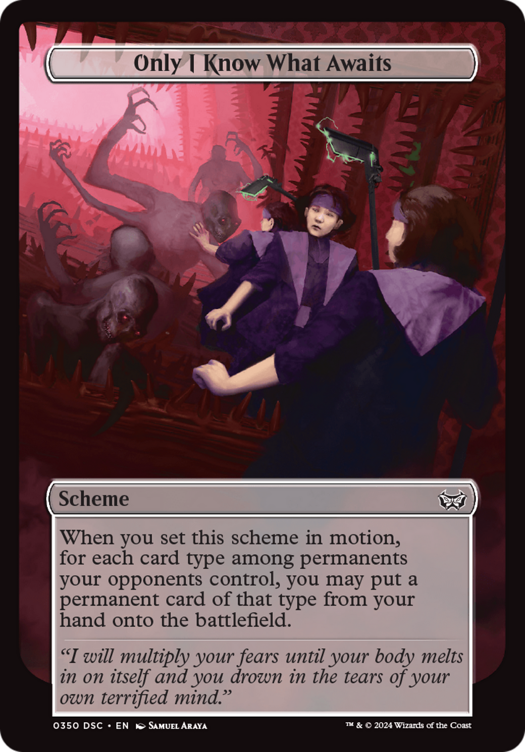 Only I Know What Awaits (Full Art) [Duskmourn: Archenemy] | Local Legends