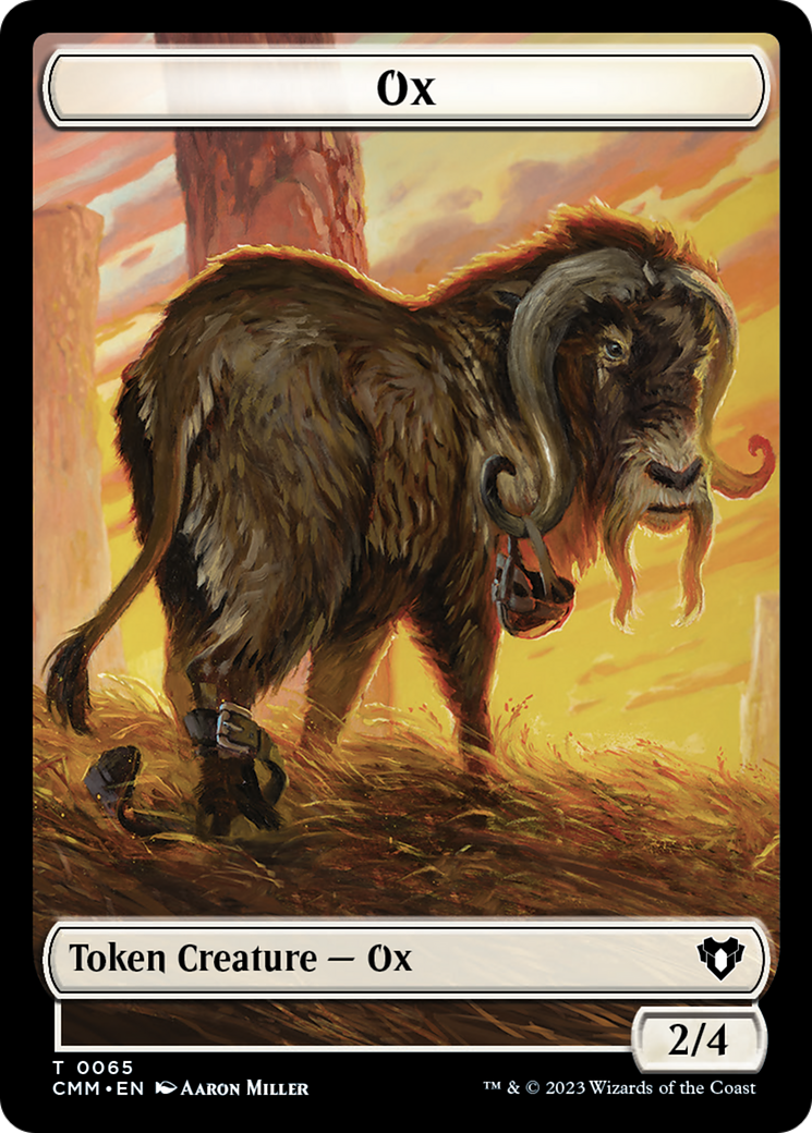 Phyrexian Golem // Ox Double-Sided Token [Commander Masters Tokens] | Local Legends