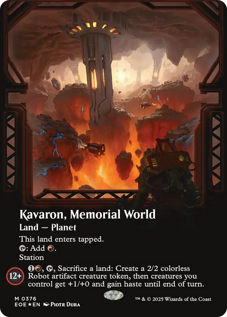 Kavaron, Memorial world (Borderless) (Galaxy Foil) [Edge of Eternities] | Local Legends