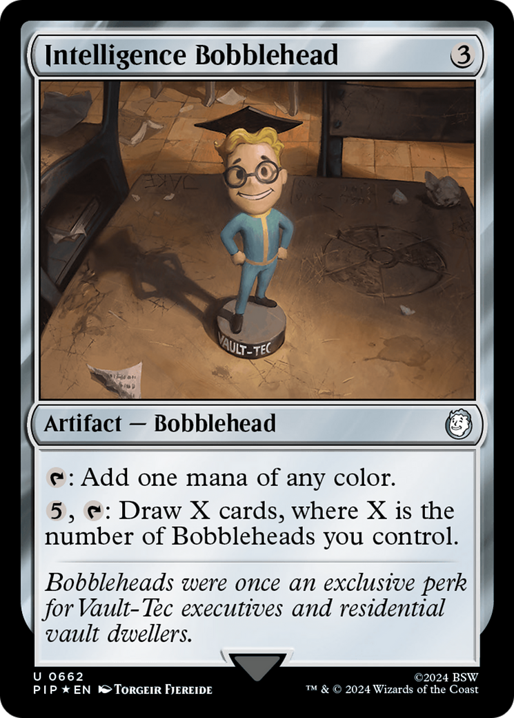 Intelligence Bobblehead (Surge Foil) [Fallout] | Local Legends