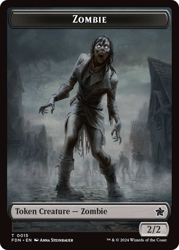 Faerie // Zombie Double-Sided Token [Foundations Tokens] | Local Legends