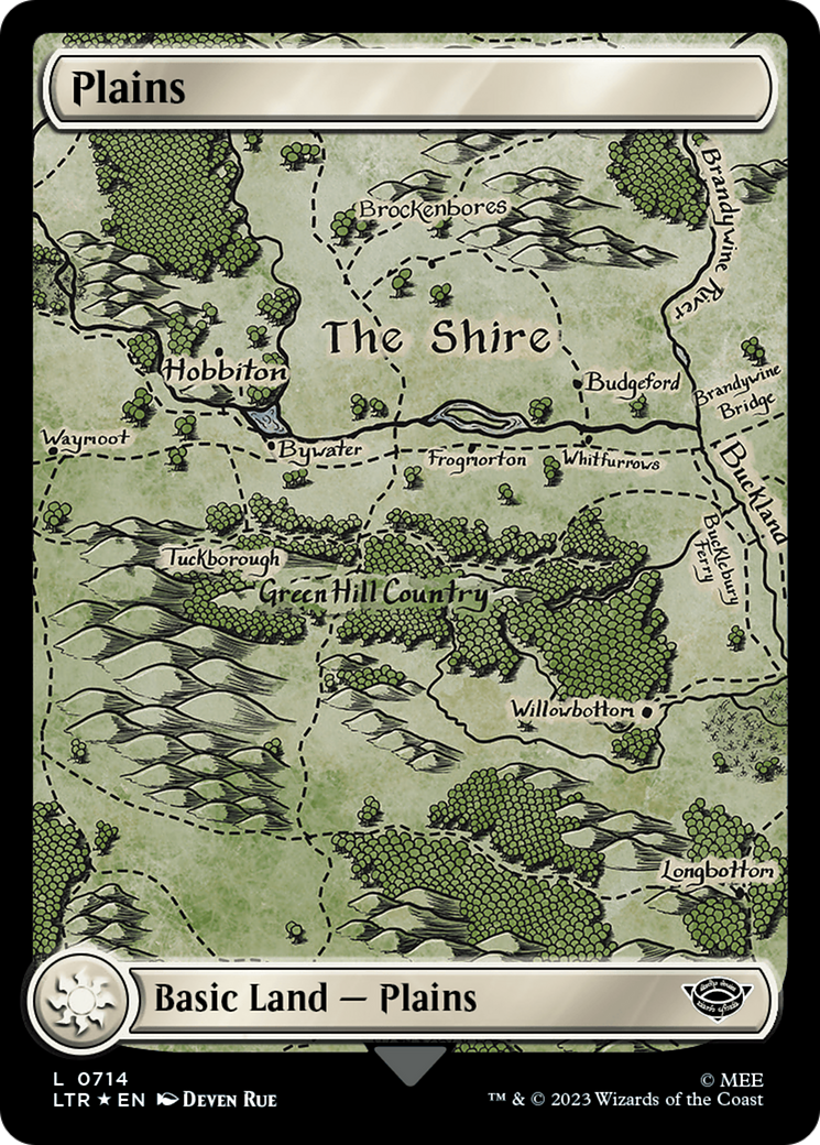 Plains (0714) (Surge Foil) [The Lord of the Rings: Tales of Middle-Earth] | Golgari Games