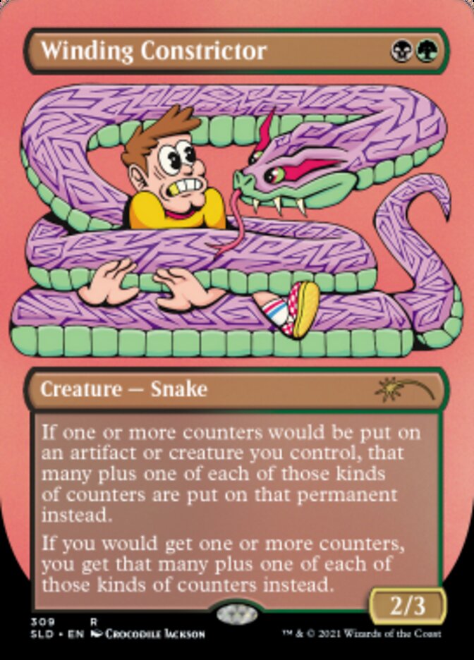 Winding Constrictor (Borderless) [Secret Lair Drop Series] | Golgari Games