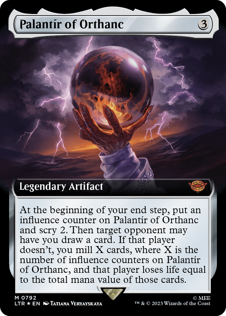 Palantir of Orthanc (Extended Art) (Surge Foil) [The Lord of the Rings: Tales of Middle-Earth] | Golgari Games