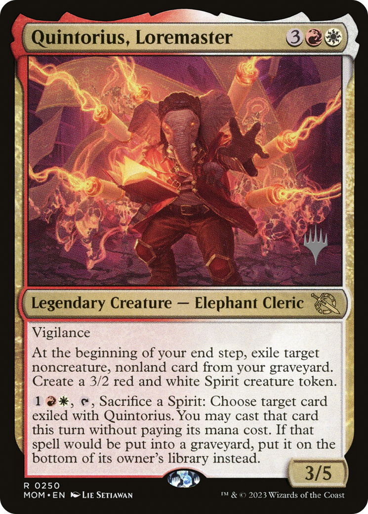 Quintorius, Loremaster (Promo Pack) [March of the Machine Promos] | Local Legends