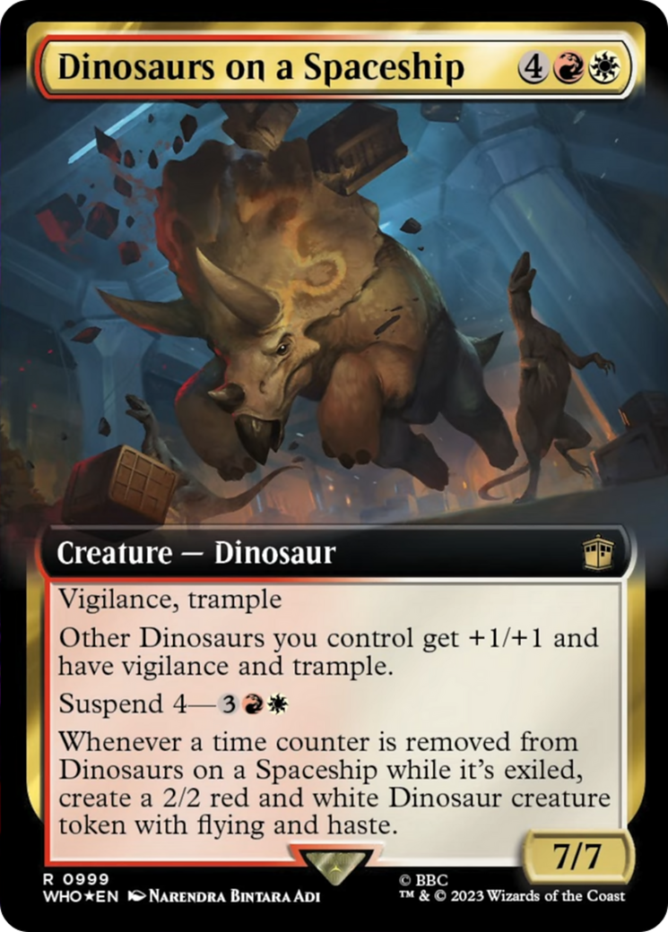 Dinosaurs on a Spaceship (Extended Art) (Surge Foil) [Doctor Who] | Local Legends