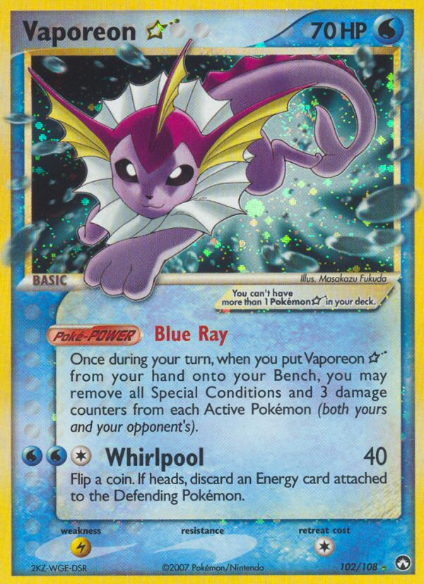 Vaporeon Star (102/108) [EX: Power Keepers] | Local Legends