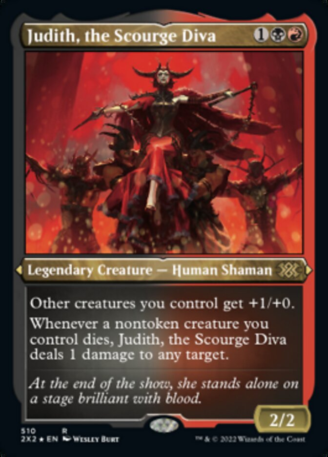Judith, the Scourge Diva (Foil Etched) [Double Masters 2022] | Local Legends
