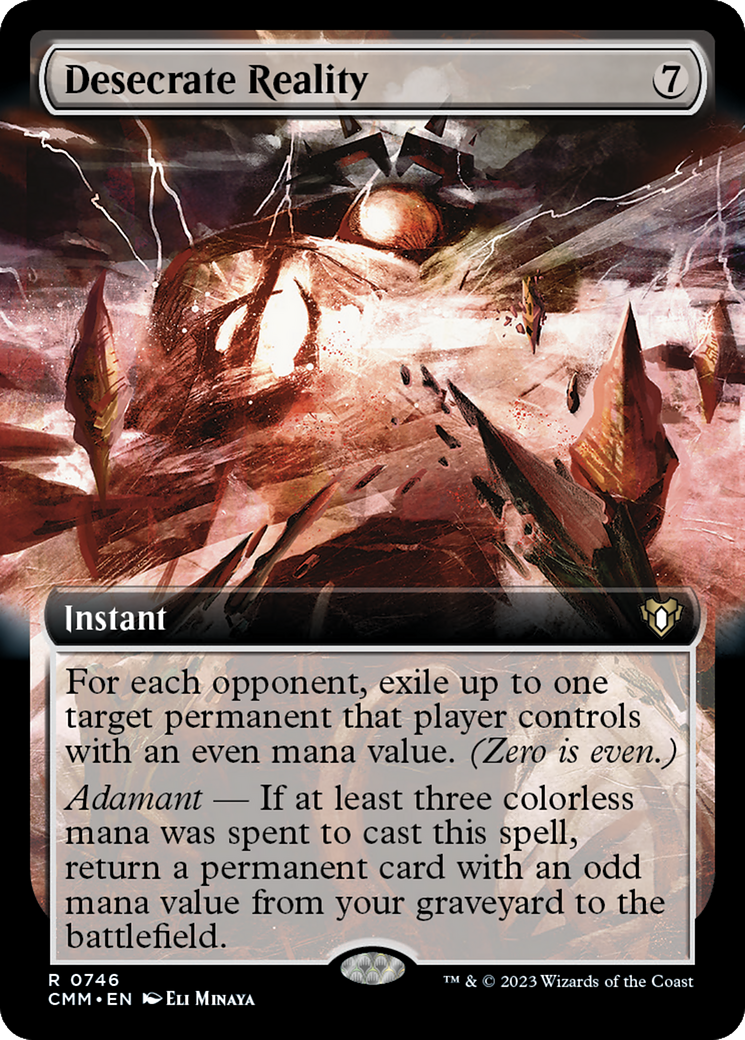 Desecrate Reality (Extended Art) [Commander Masters] | Local Legends
