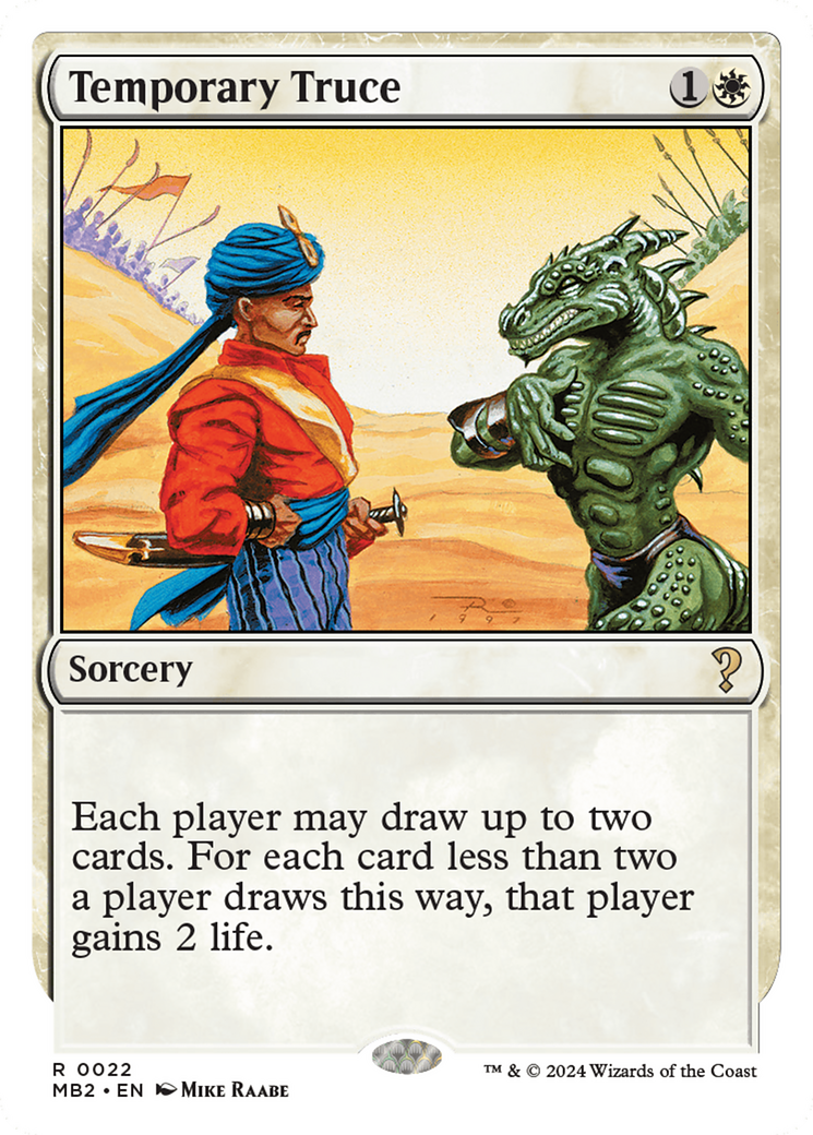 Temporary Truce (White Border) [Mystery Booster 2] | Local Legends