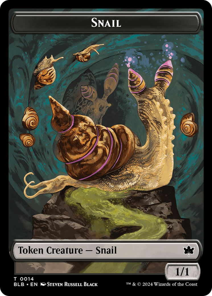 Snail // Thundertrap Trainer Double-Sided Token [Bloomburrow Tokens] | Golgari Games