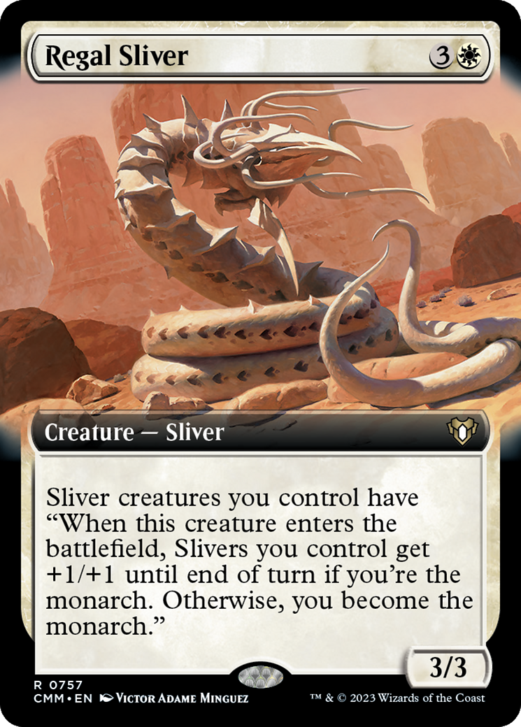 Regal Sliver (Extended Art) [Commander Masters] | Local Legends