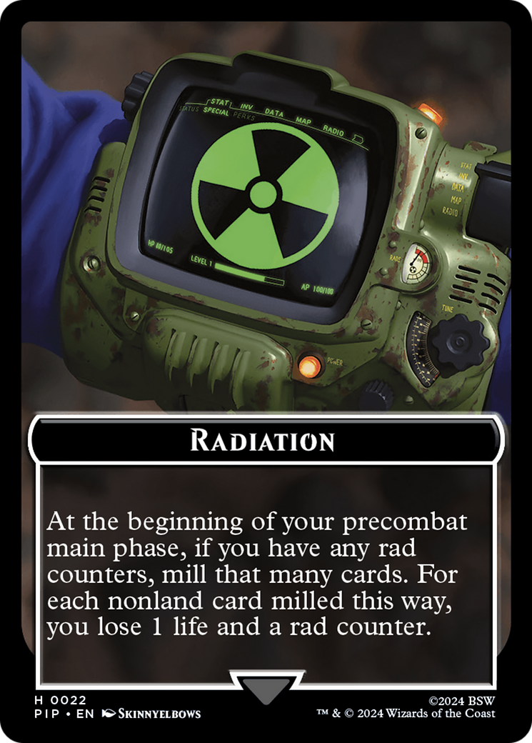 Radiation // Soldier (0010) Double-Sided Token [Fallout Tokens] | Local Legends