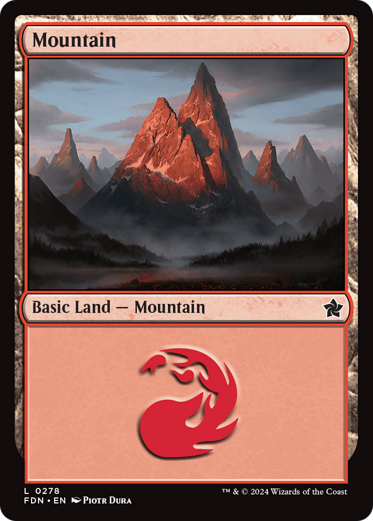 Mountain (0278) [Foundations] | Golgari Games