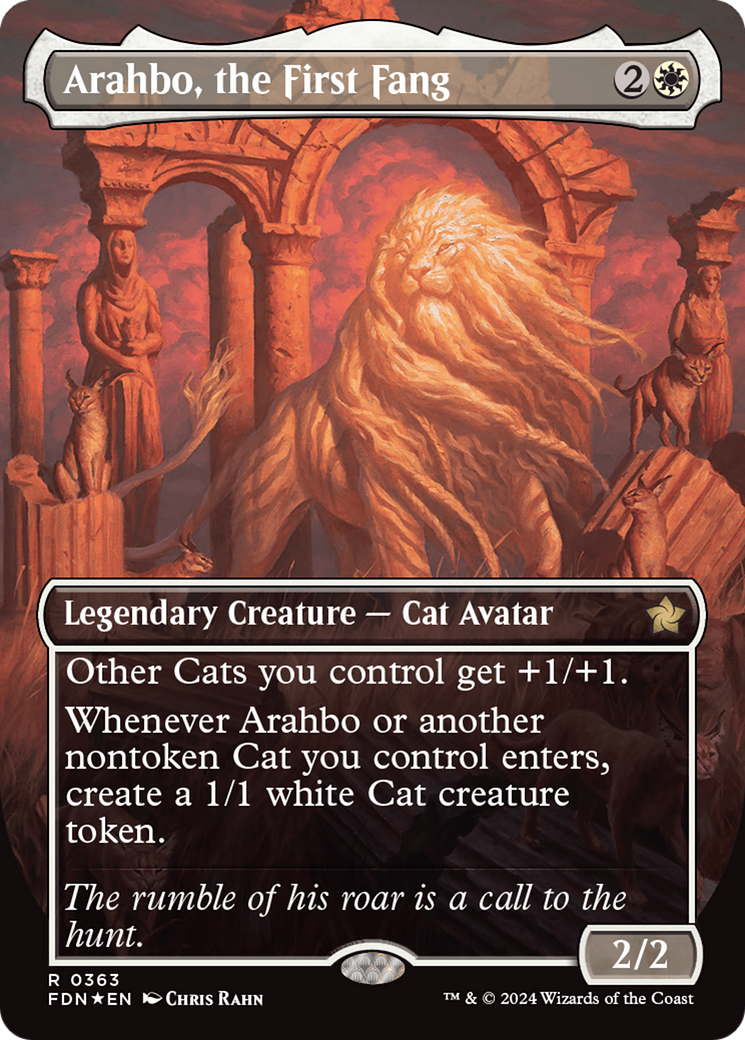 Arahbo, the First Fang (Borderless) (Mana Foil) [Foundations] | Local Legends