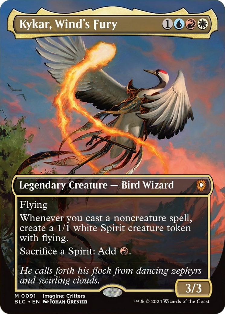Kykar, Wind's Fury (Borderless) [Bloomburrow Commander] | Local Legends