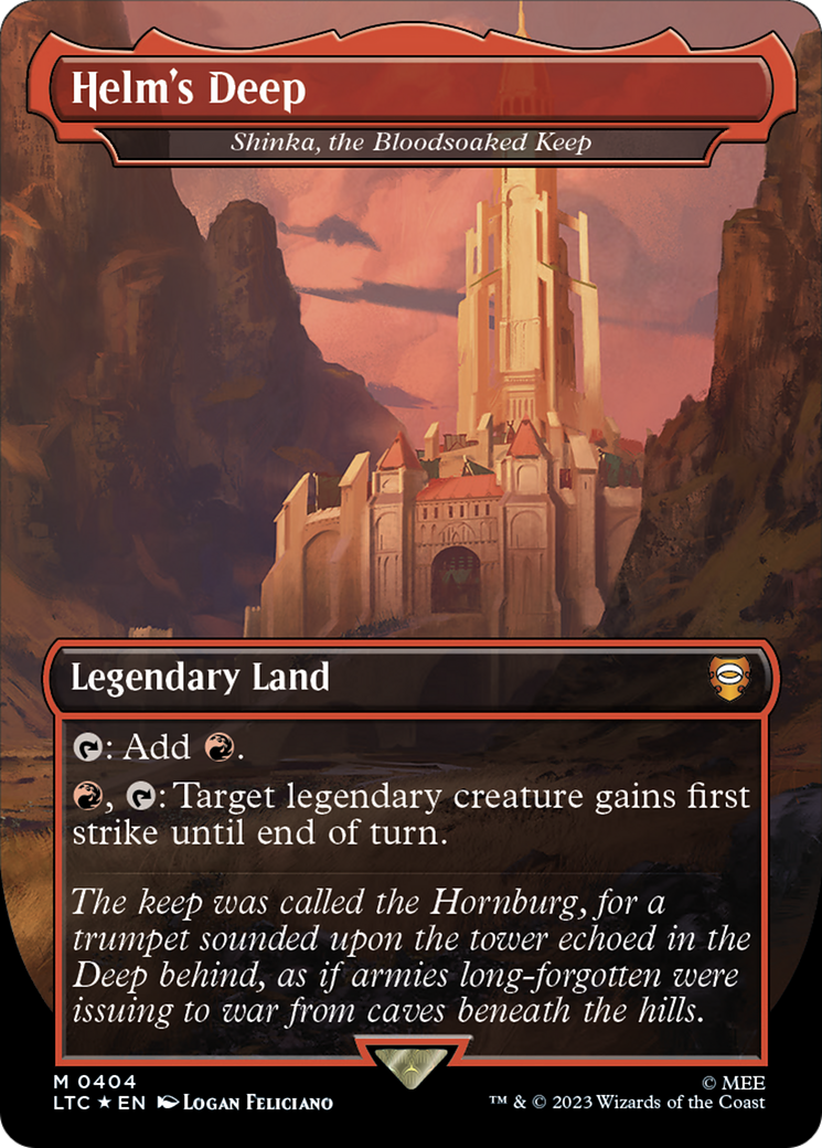 Helm's Deep - Shinka, the Bloodsoaked Keep (Surge Foil Realms and Relics) [The Lord of the Rings: Tales of Middle-Earth Commander] | Local Legends