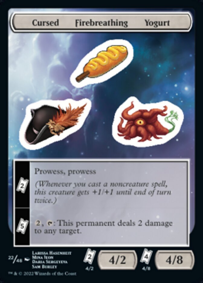 Cursed Firebreathing Yogurt [Unfinity Stickers] | Golgari Games