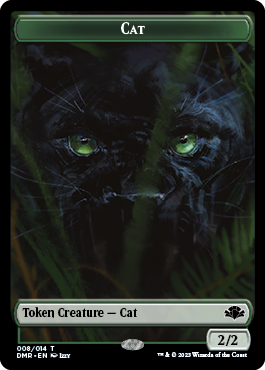 Elephant // Cat (008) Double-Sided Token [Dominaria Remastered Tokens] | Local Legends