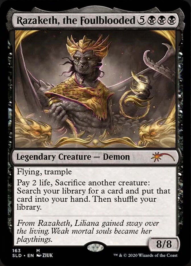 Razaketh, the Foulblooded (Foil Etched) [Secret Lair Drop Series] | Local Legends