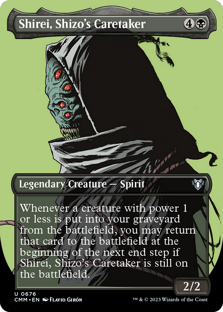 Shirei, Shizo's Caretaker (Borderless Profile) [Commander Masters] | Golgari Games