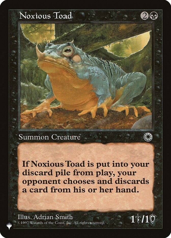 Noxious Toad [The List] | Golgari Games