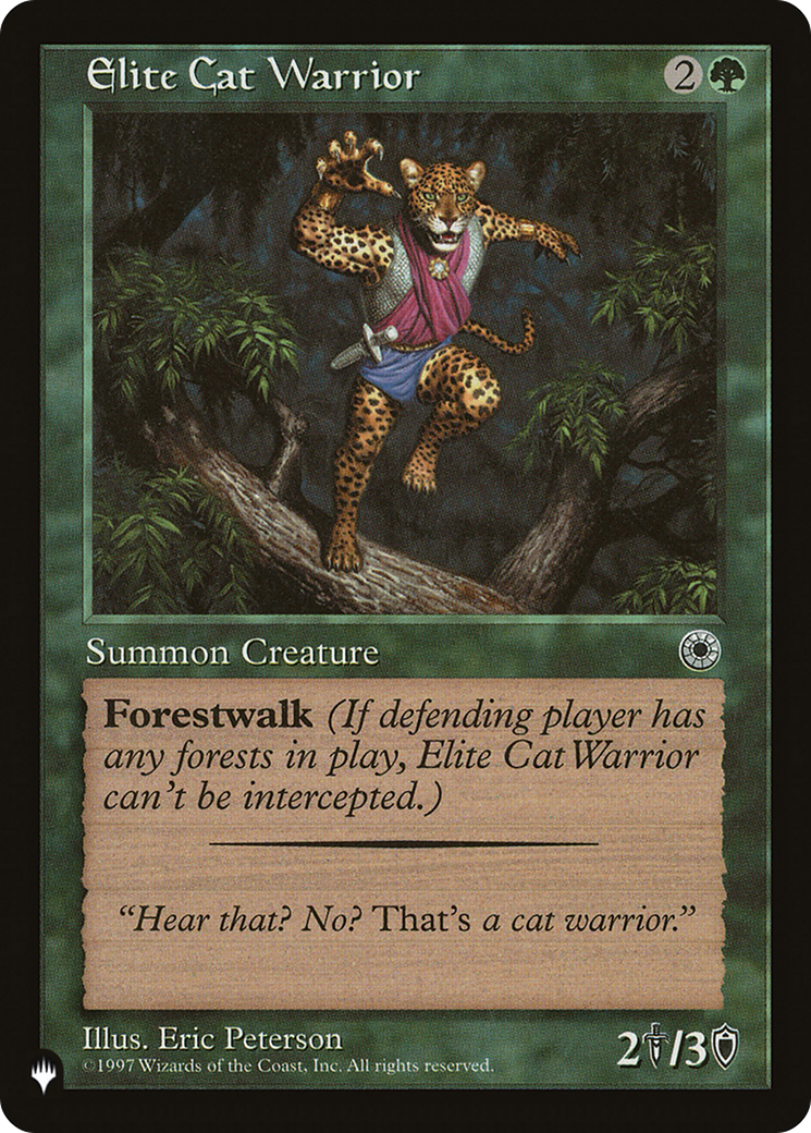 Elite Cat Warrior (Flavor Text) [The List Reprints] | Golgari Games