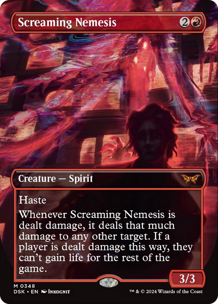 Screaming Nemesis (Borderless) [Duskmourn: House of Horror] | Golgari Games