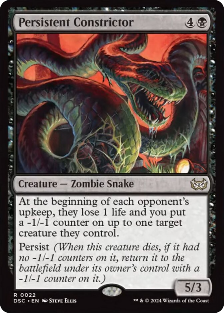 Persistent Constrictor [Duskmourn: House of Horror Commander] | Golgari Games