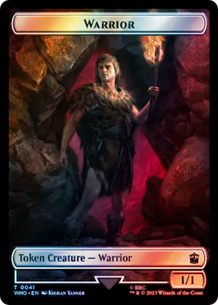 Warrior // Clue (0053) Double-Sided Token (Surge Foil) [Doctor Who Tokens] | Local Legends