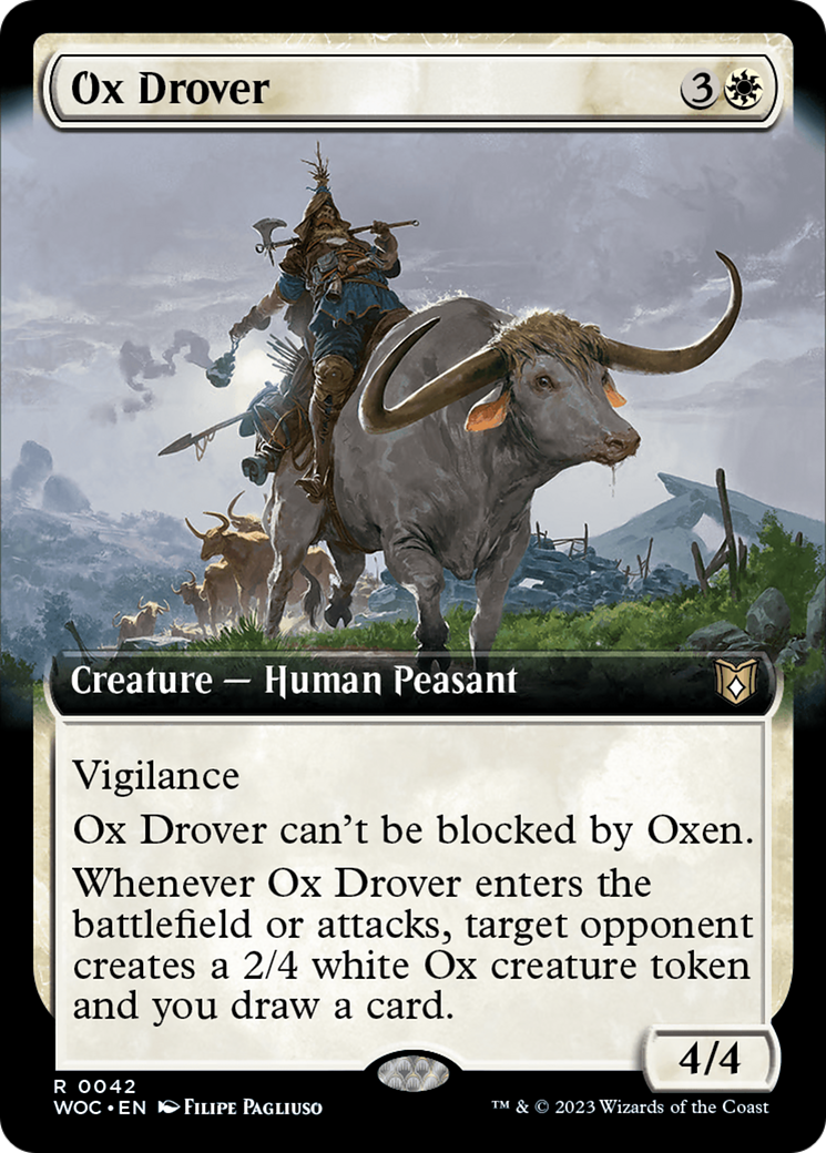 Ox Drover (Extended Art) [Wilds of Eldraine Commander] | Local Legends