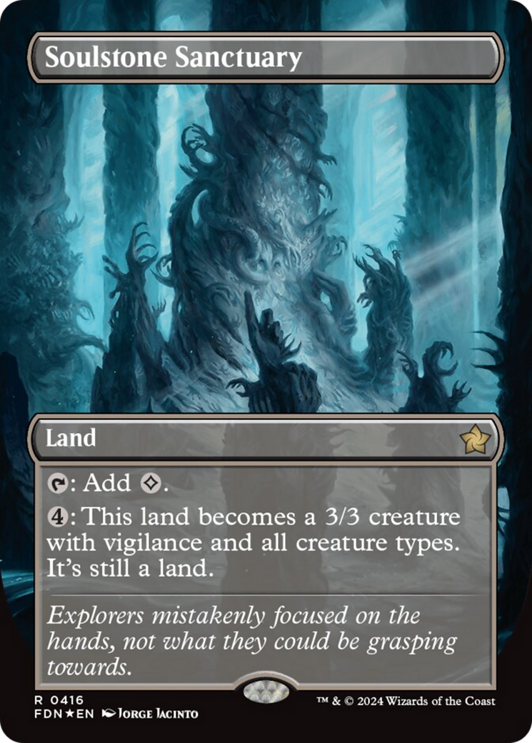 Soulstone Sanctuary (Borderless) (Mana Foil) [Foundations] | Local Legends