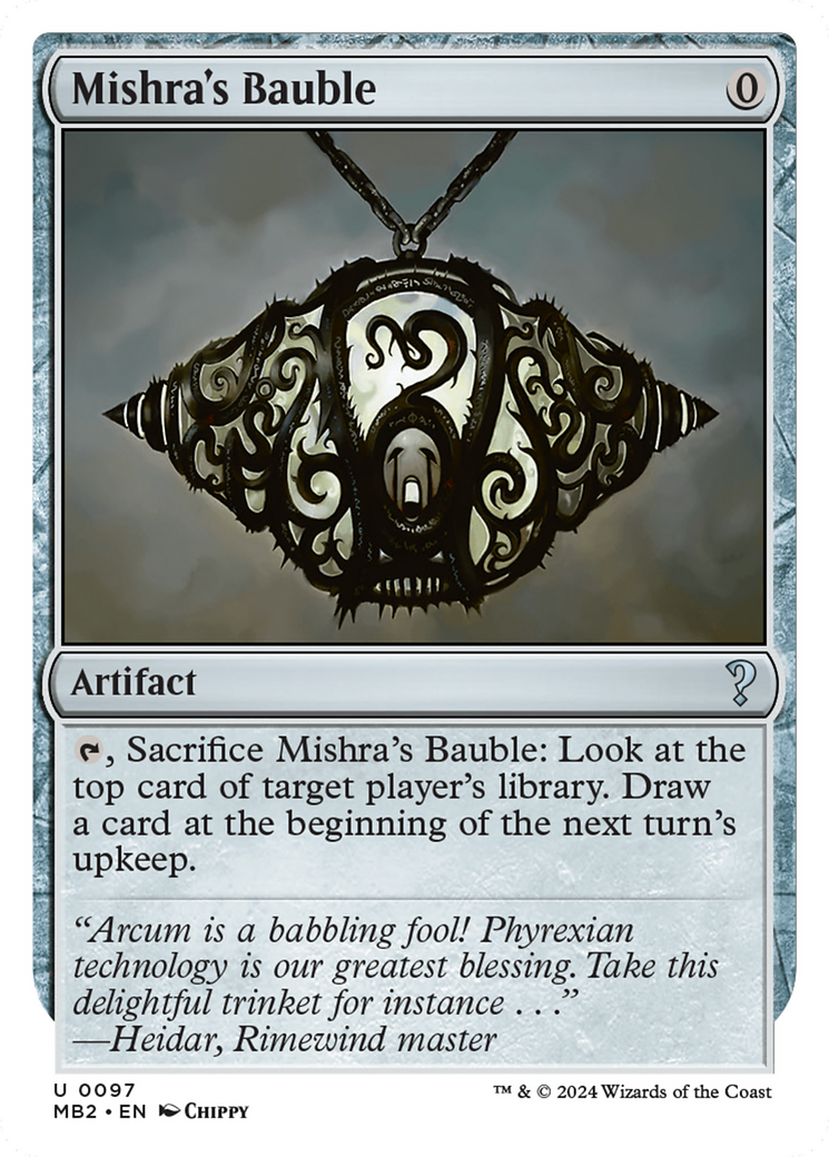 Mishra's Bauble (White Border) [Mystery Booster 2] | Local Legends
