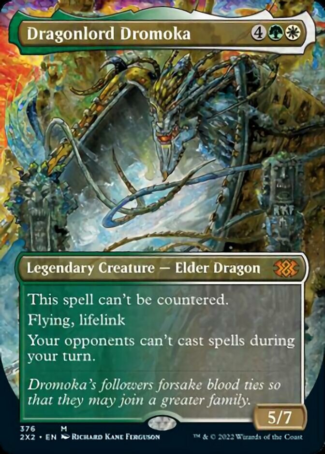 Dragonlord Dromoka (Borderless Alternate Art) [Double Masters 2022] | Local Legends