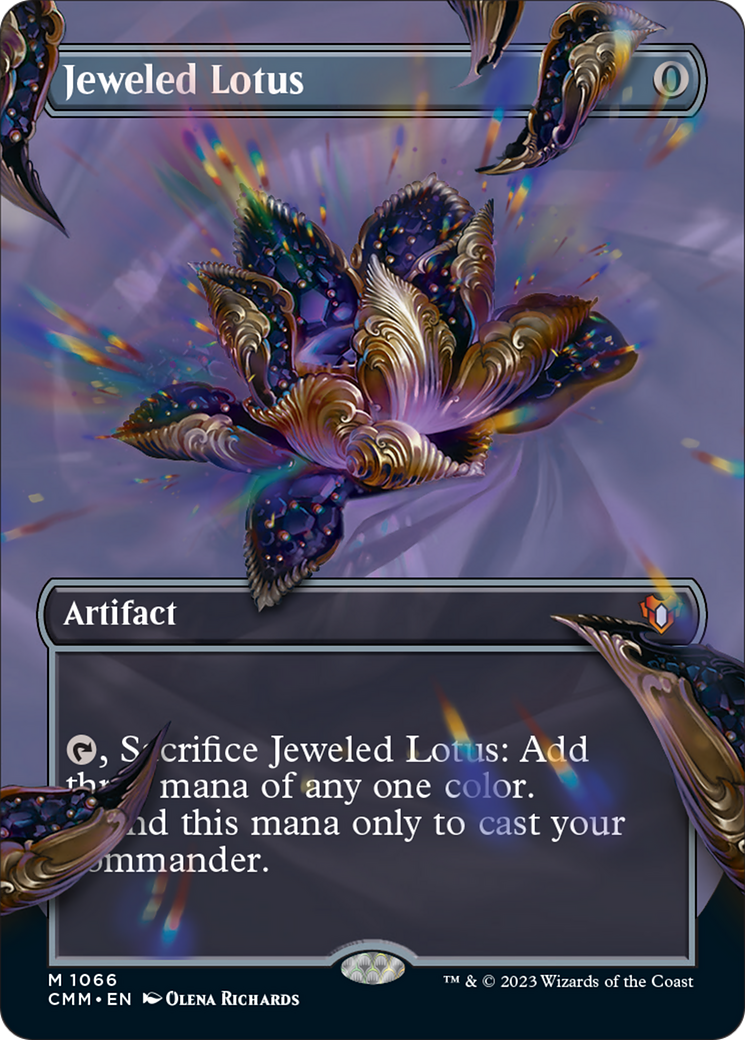 Jeweled Lotus (Borderless Textured Foil Frame Break) [Commander Masters] | Local Legends