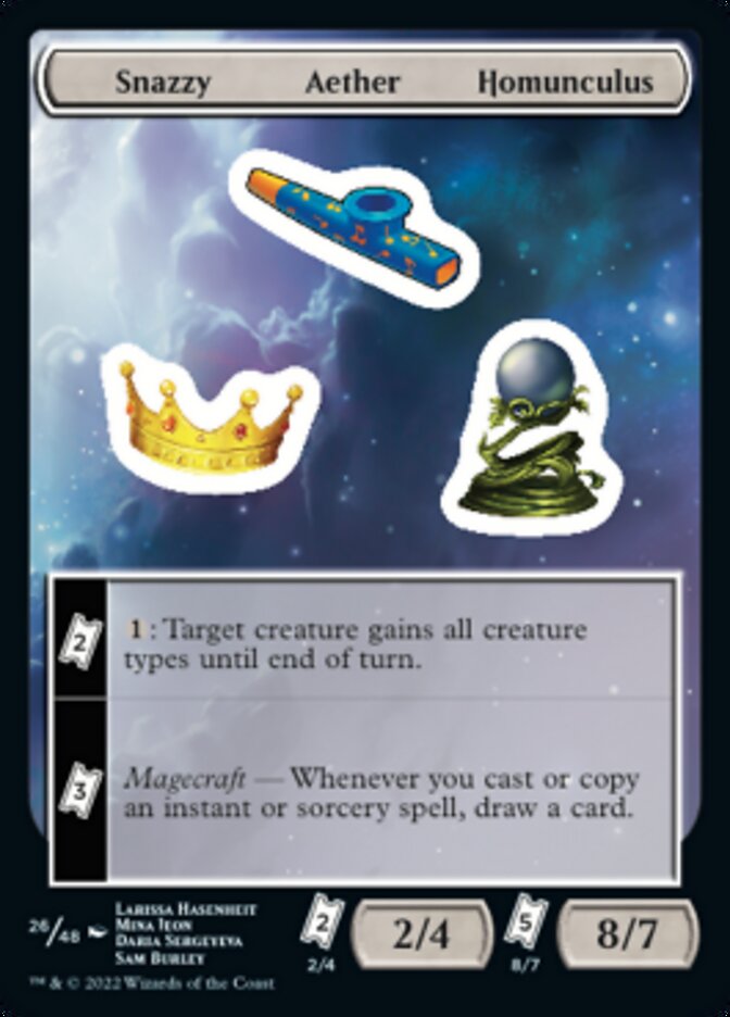 Snazzy Aether Homunculus [Unfinity Stickers] | Golgari Games