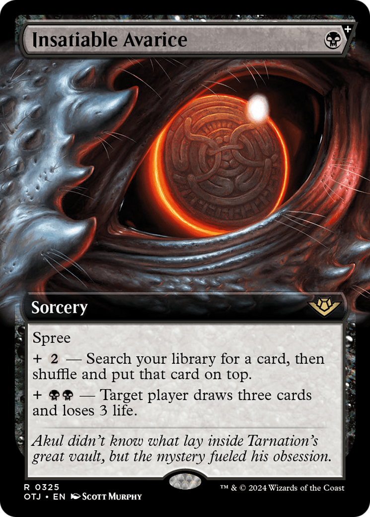 Insatiable Avarice (Extended Art) [Outlaws of Thunder Junction] | Local Legends