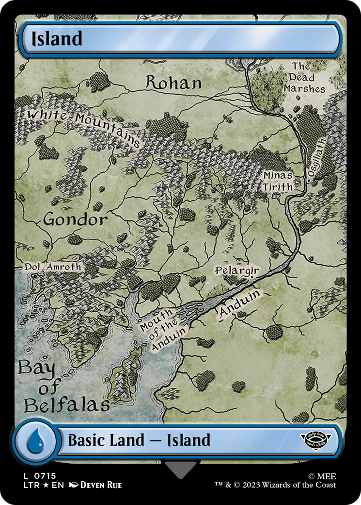 Island (0715) (Surge Foil) [The Lord of the Rings: Tales of Middle-Earth] | Golgari Games