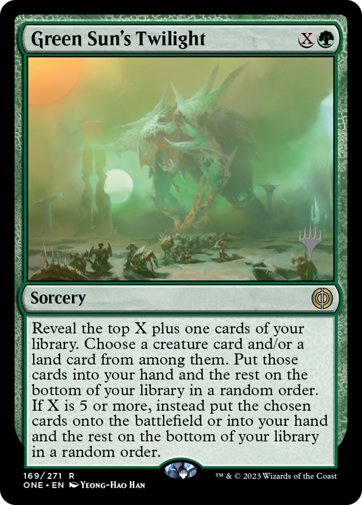 Green Sun's Twilight (Promo Pack) [Phyrexia: All Will Be One Promos] | Local Legends