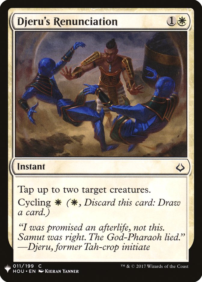 Djeru's Renunciation [Mystery Booster] | Local Legends