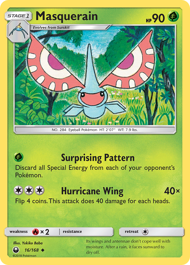 Masquerain (16/168) [Sun & Moon: Celestial Storm] | Local Legends